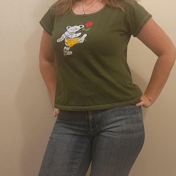 Rare Vintage Grateful Dead Embroidered Tee |Y2K Festival Shirt - Picture 9 of 9